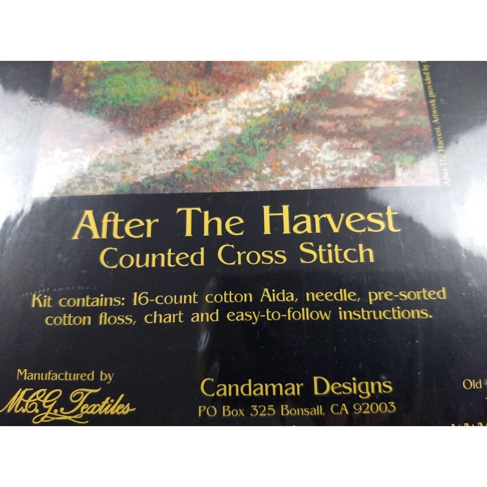 Candamar Designs Gold Collection Counted Cross Stitch Kit After The‎ Harvest NEW - Picture 5 of 16